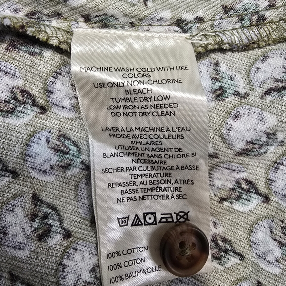 Anthropologie Corduroy Abs Vegan Leather Green Patterned Shirt Pockets Dress - Picture 11 of 13